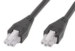 MOLEX 215330-0310 Cable Assembly, Mini-Fit Jr. Receptacle to Mini-Fit Jr. Receptacle, 3 Ways, 4.2 mm, 1 Row, 1 m